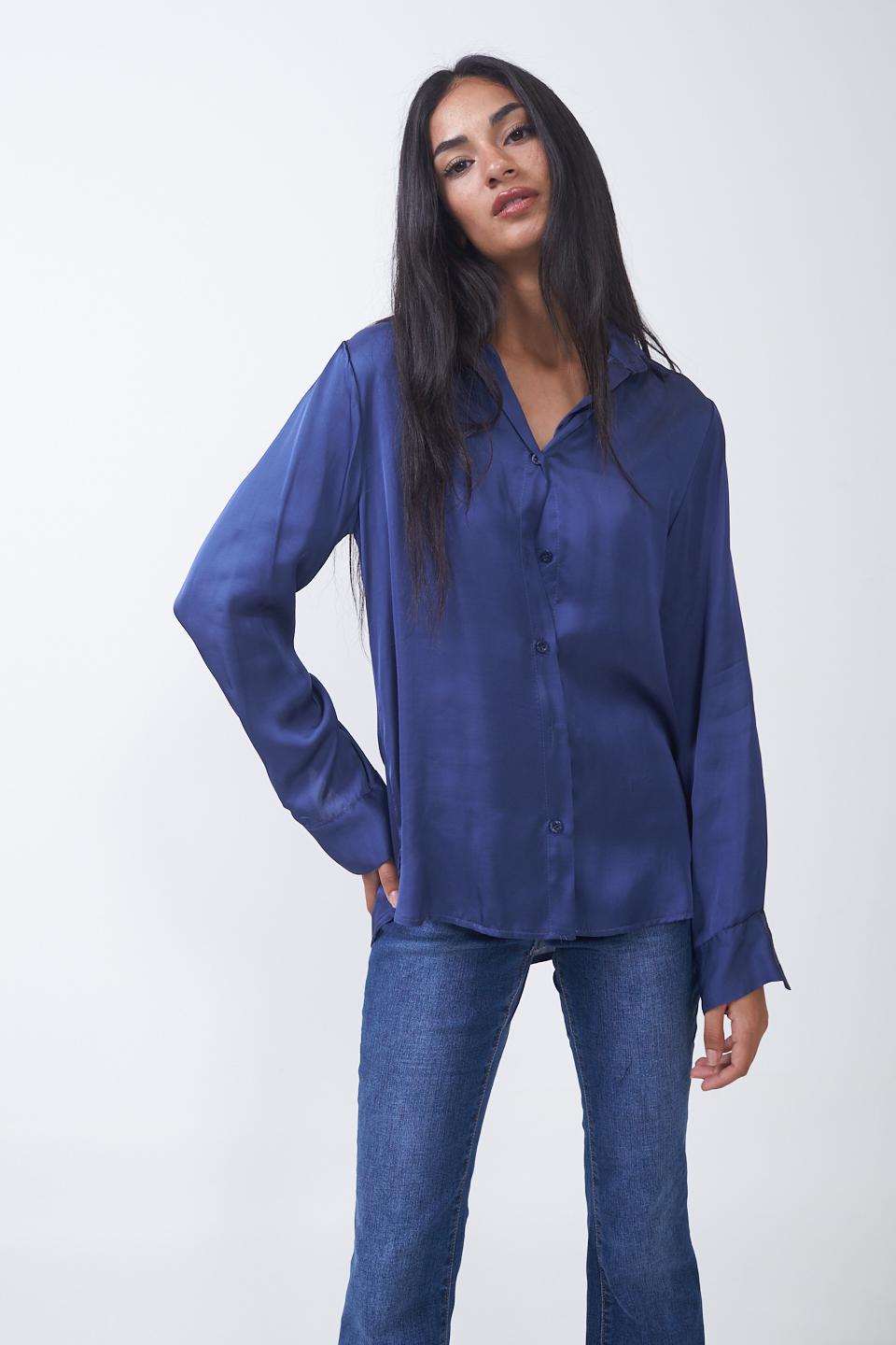 Camicia raso deals blu