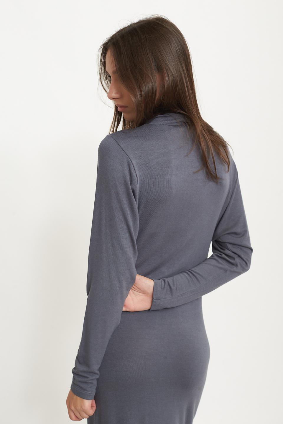 Abito lungo manica pipistrello grigio - Autunno - Inverno 2025 | Brend