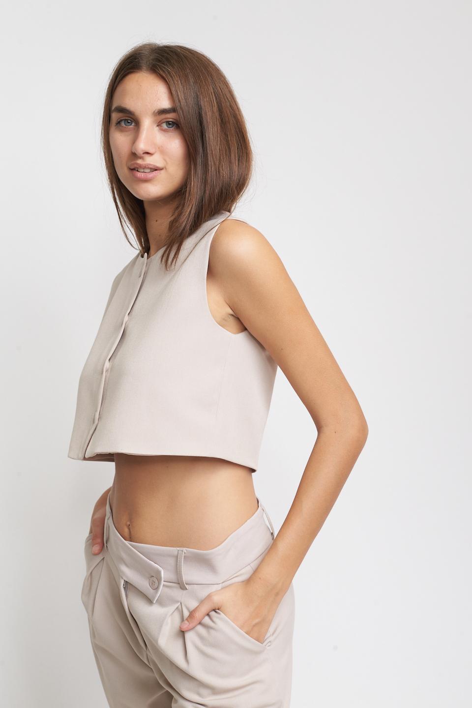 Gilet corto girocollo lana - Autunno - Inverno 2025 | Brend