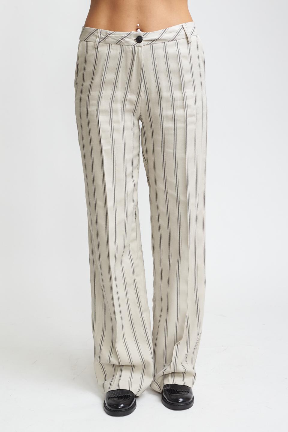 Pantalone palazzo rigato lana - Autunno - Inverno 2025 | Brend
