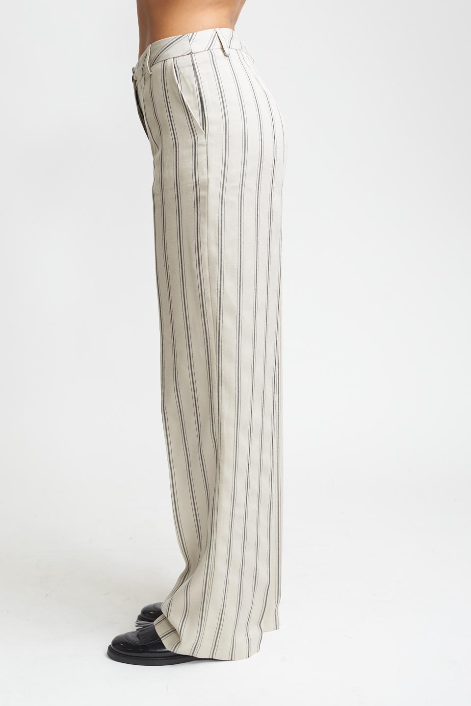 Pantalone palazzo rigato lana - Autunno - Inverno 2025 | Brend