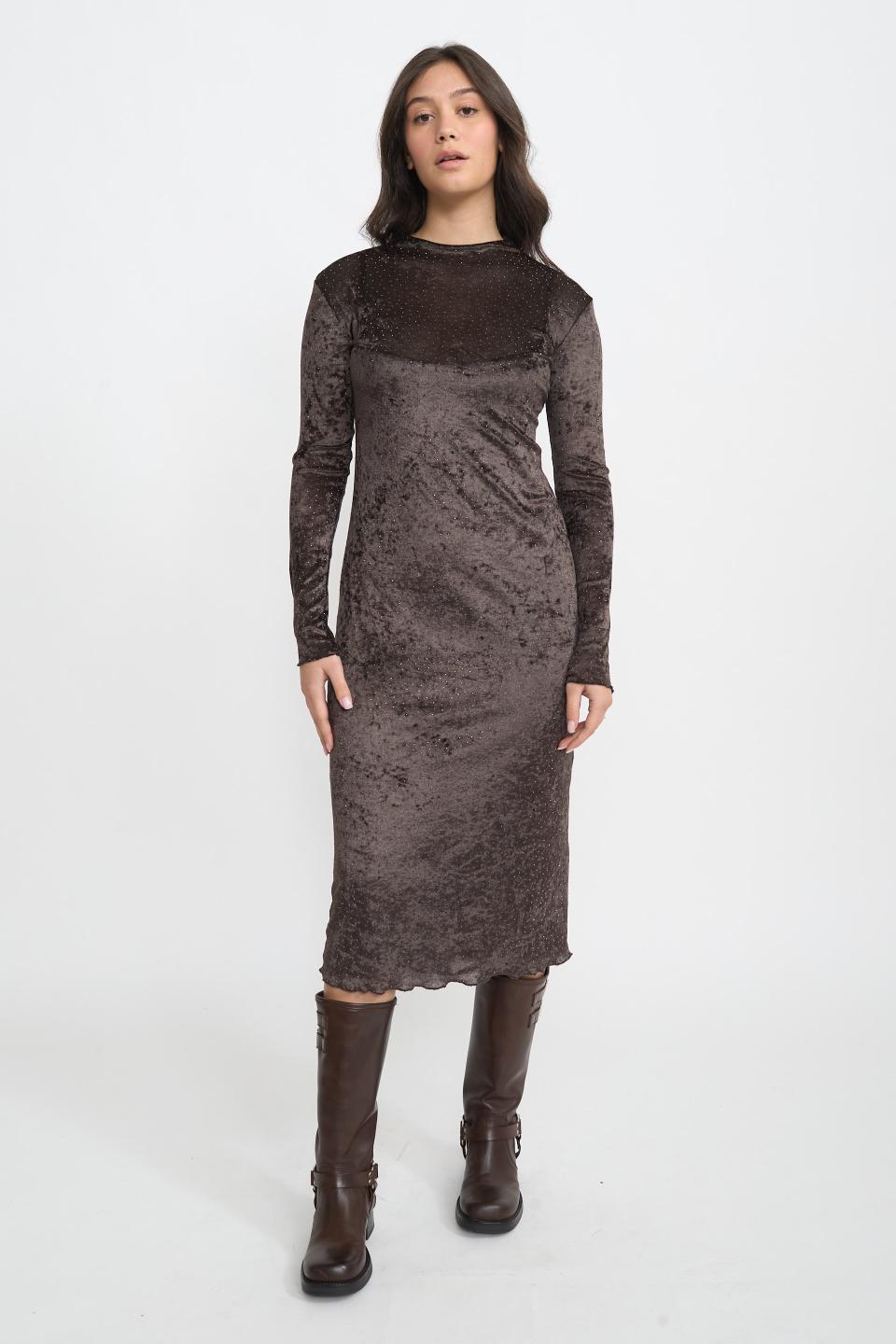 Abito vulcano strass | Brend