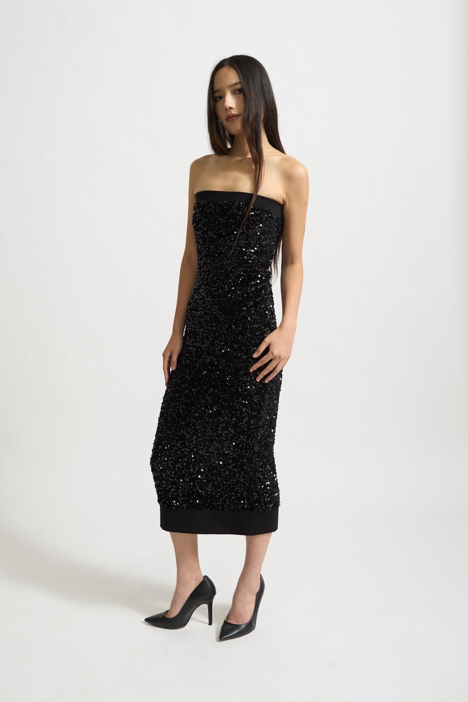 Abito fascia paillettes | Brend