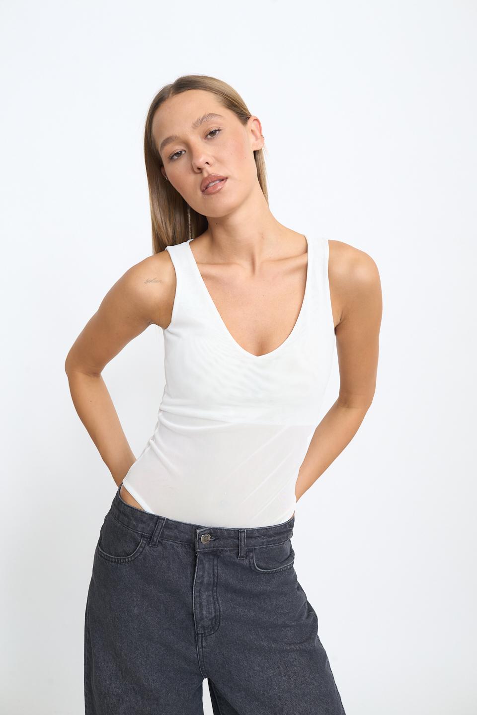 Body scollo V tulle | Brend