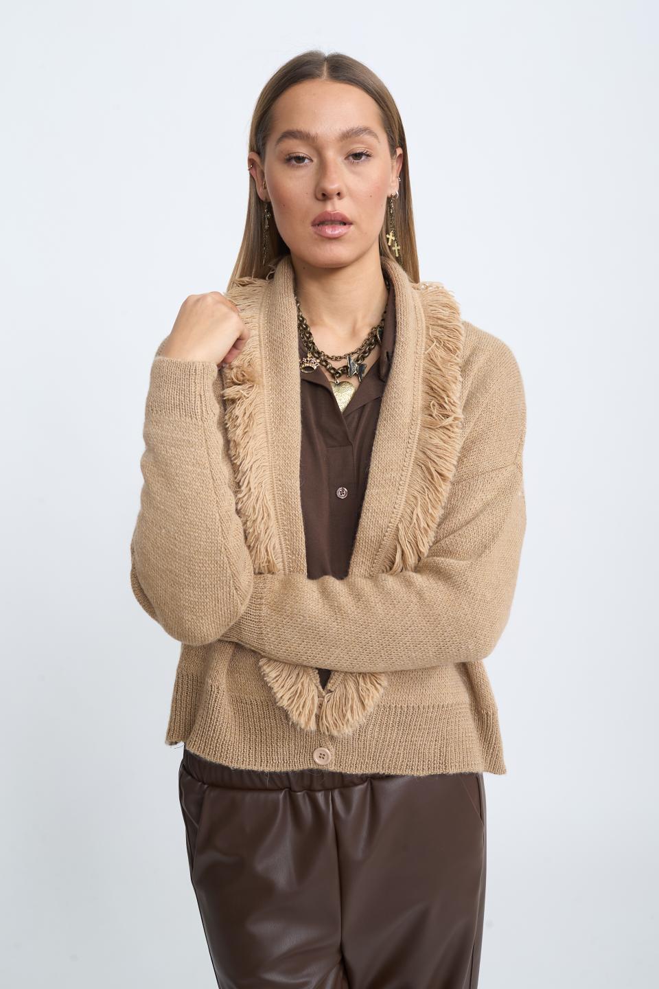 Bomber frange camel - Autunno - Inverno 2025 | Brend