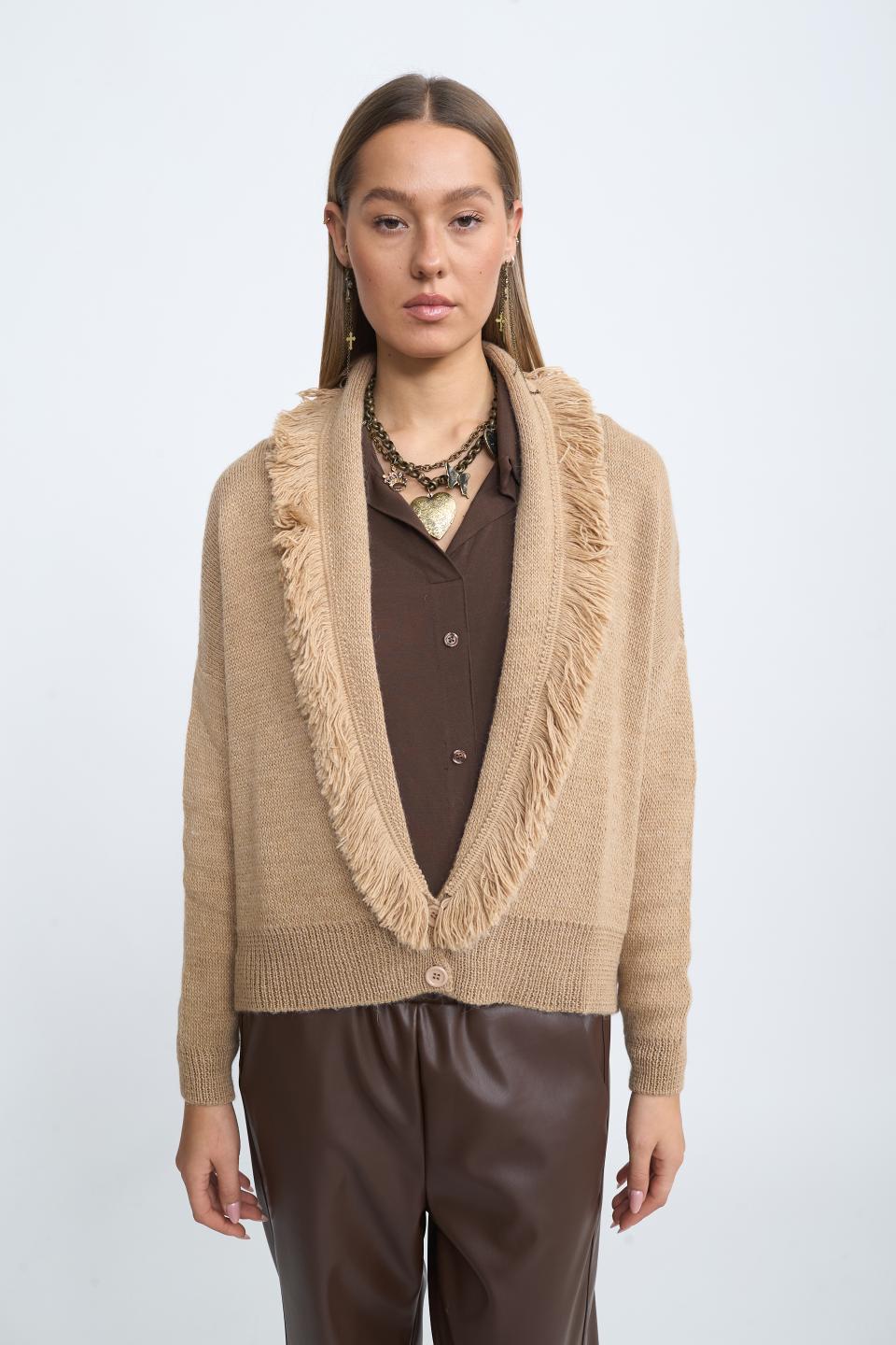 Bomber frange camel - Autunno - Inverno 2025 | Brend