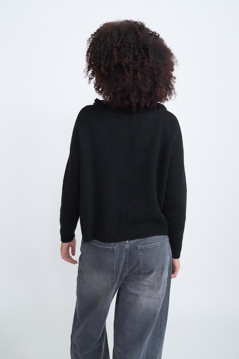 Bomber frange nero - Autunno - Inverno 2025 | Brend