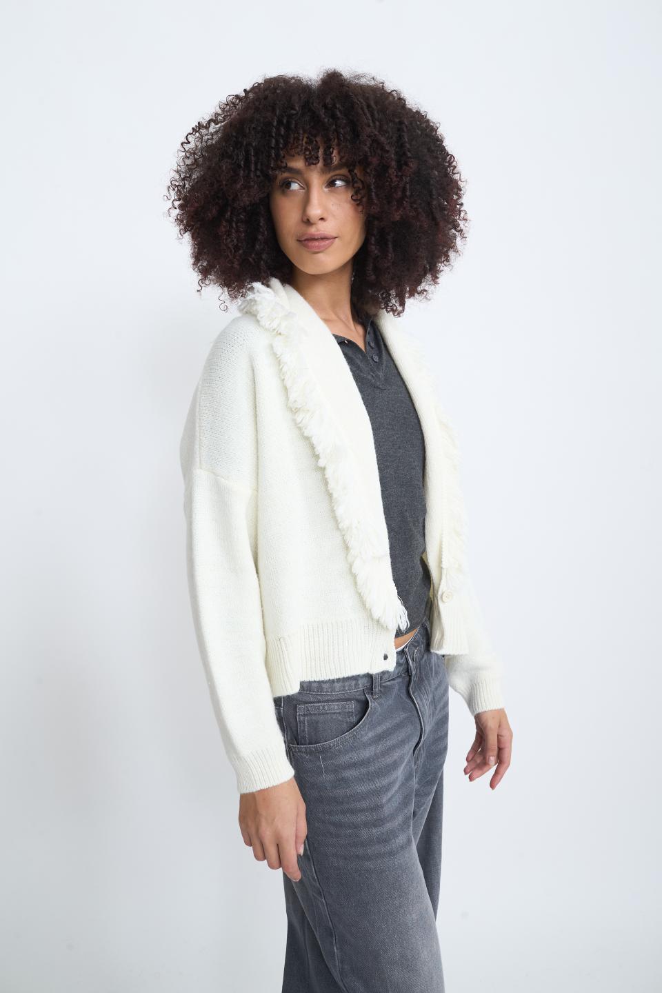 Bomber frange panna - Autunno - Inverno 2025 | Brend