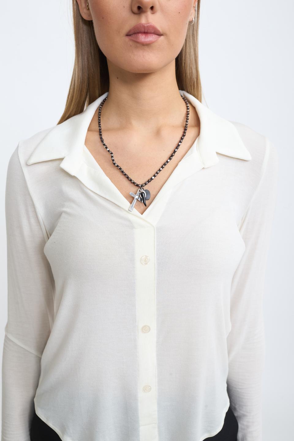 Camicia-polo jersey panna - Autunno - Inverno 2025 | Brend