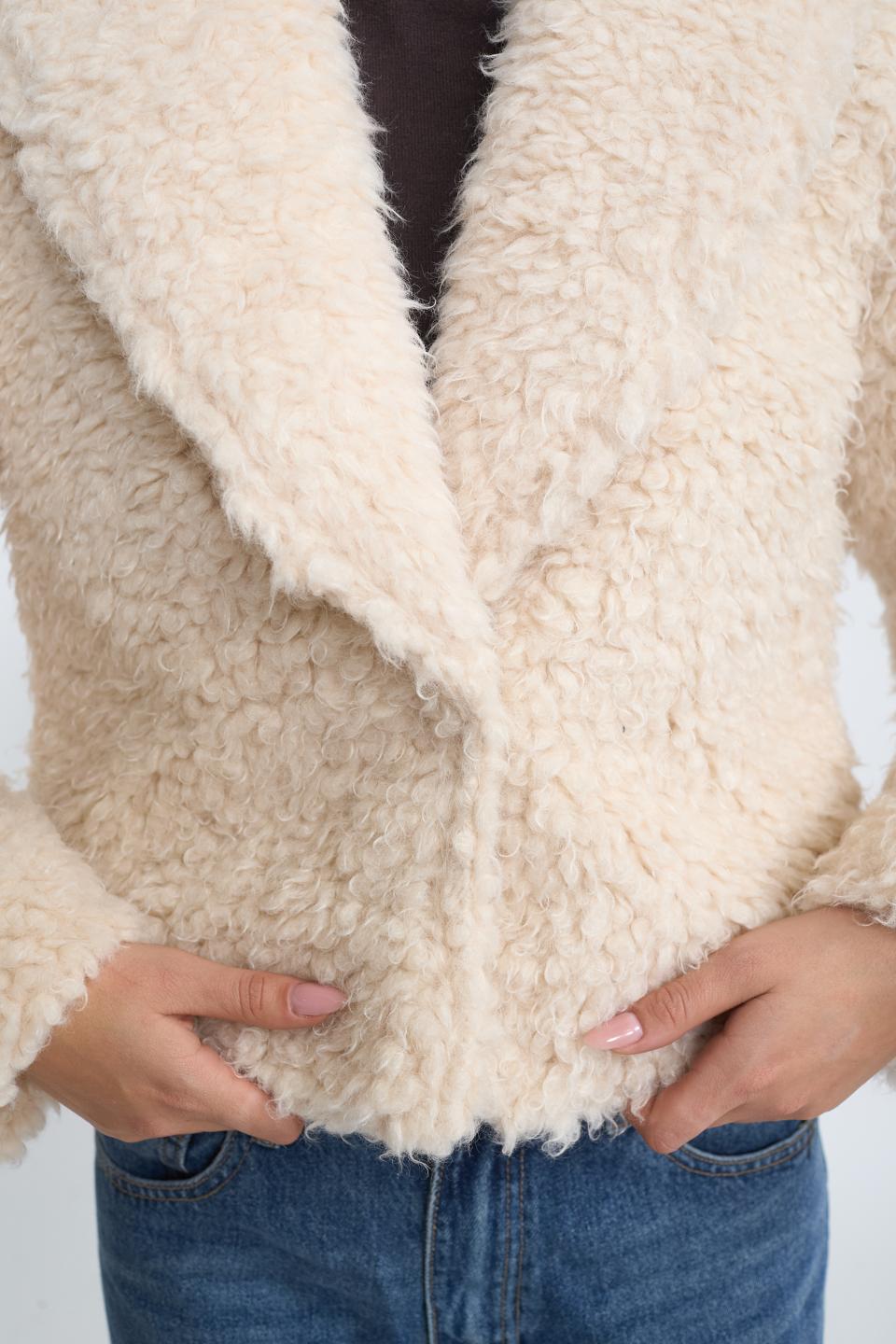 Cappottino effetto Teddy panna - Autunno - Inverno 2025 | Brend