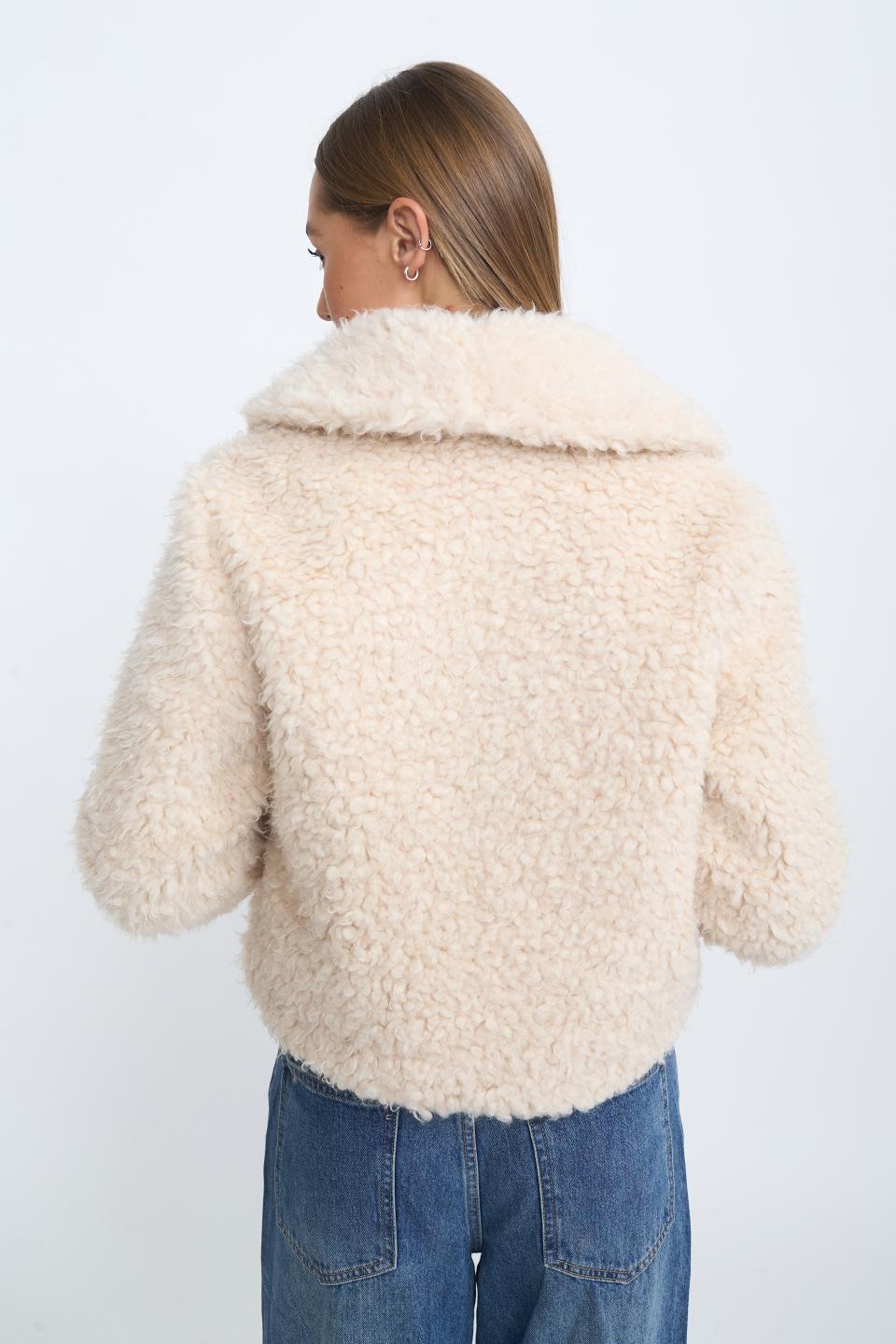Cappottino effetto Teddy panna - Autunno - Inverno 2025 | Brend