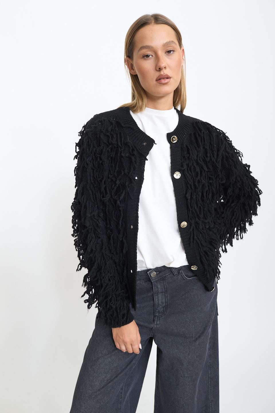 Cardigan effetto Mongolia | Brend