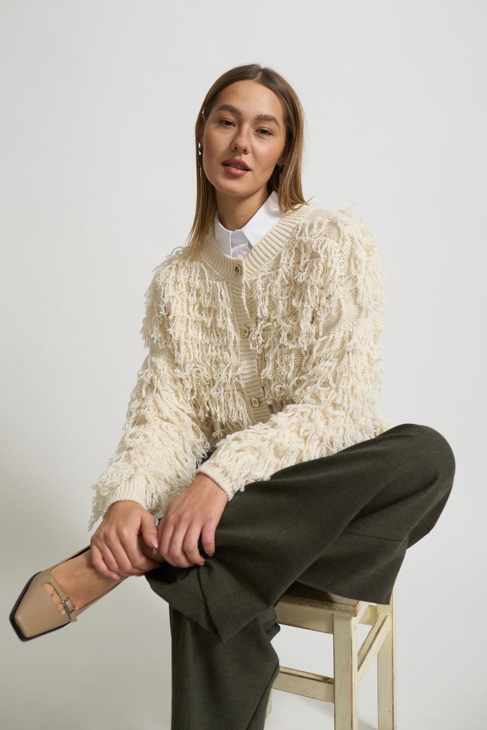 Cardigan effetto Mongolia | Brend