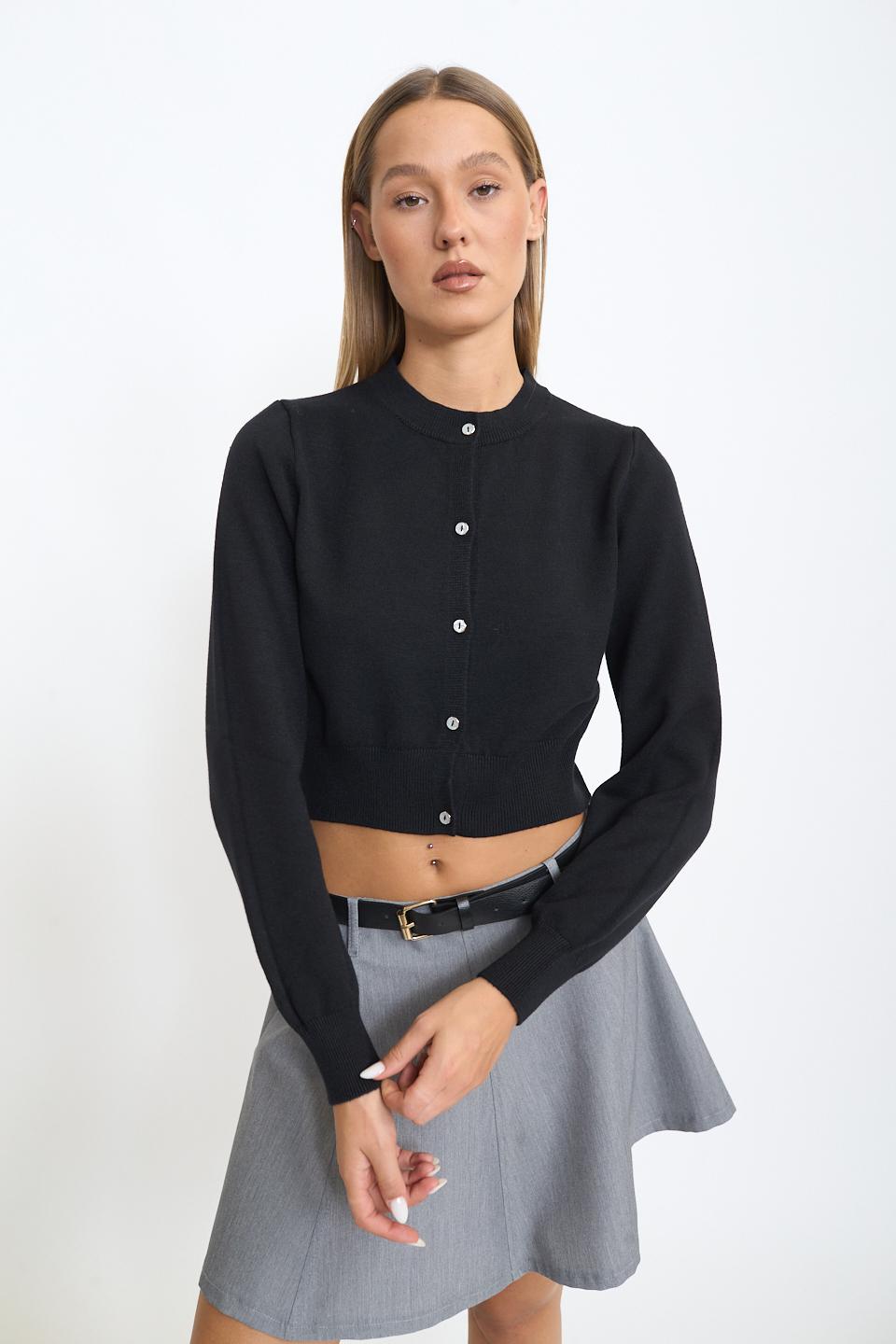 Cardigan corto bottoni madreperla | Brend