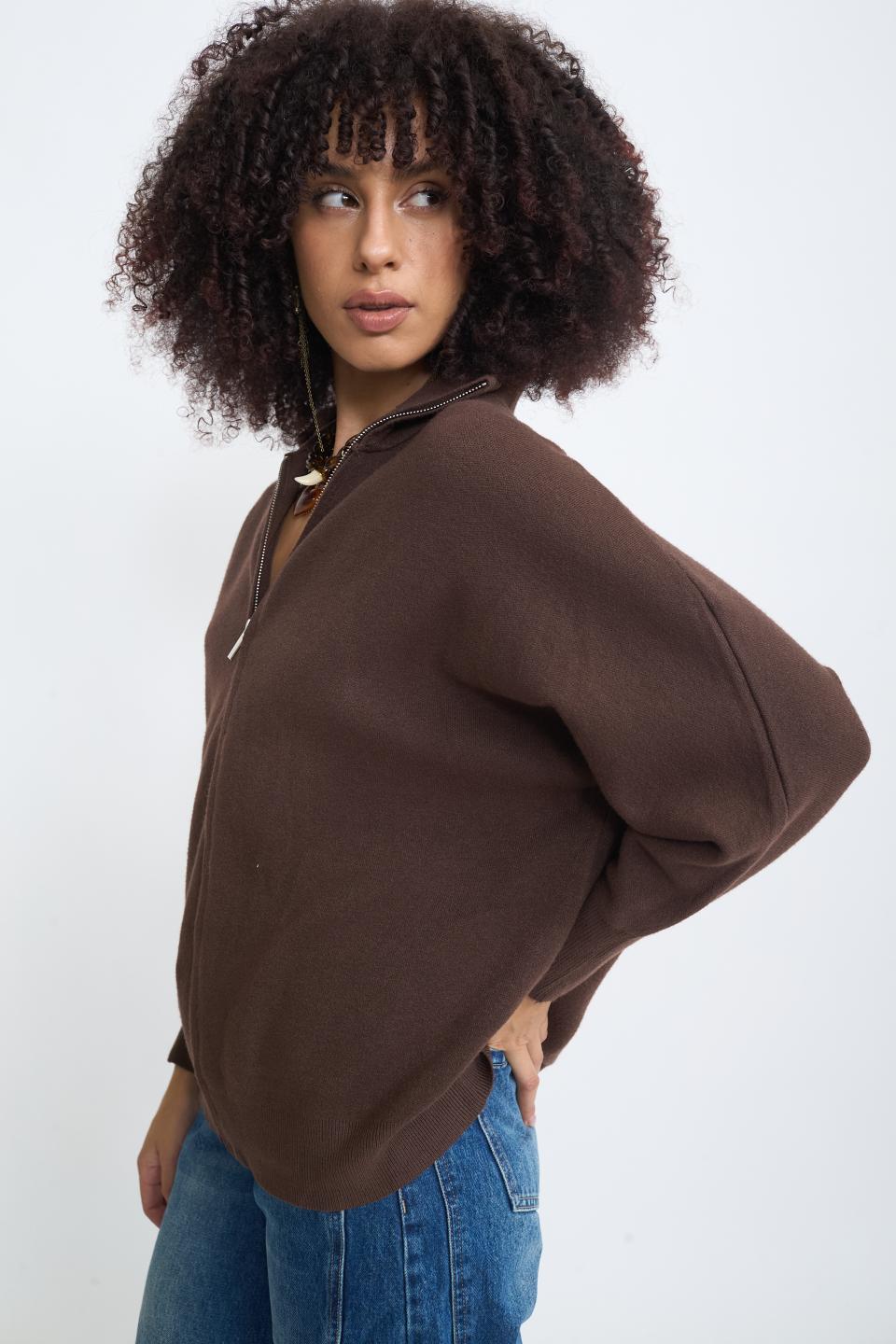 Cardigan over zip moro - Autunno - Inverno 2025 | Brend