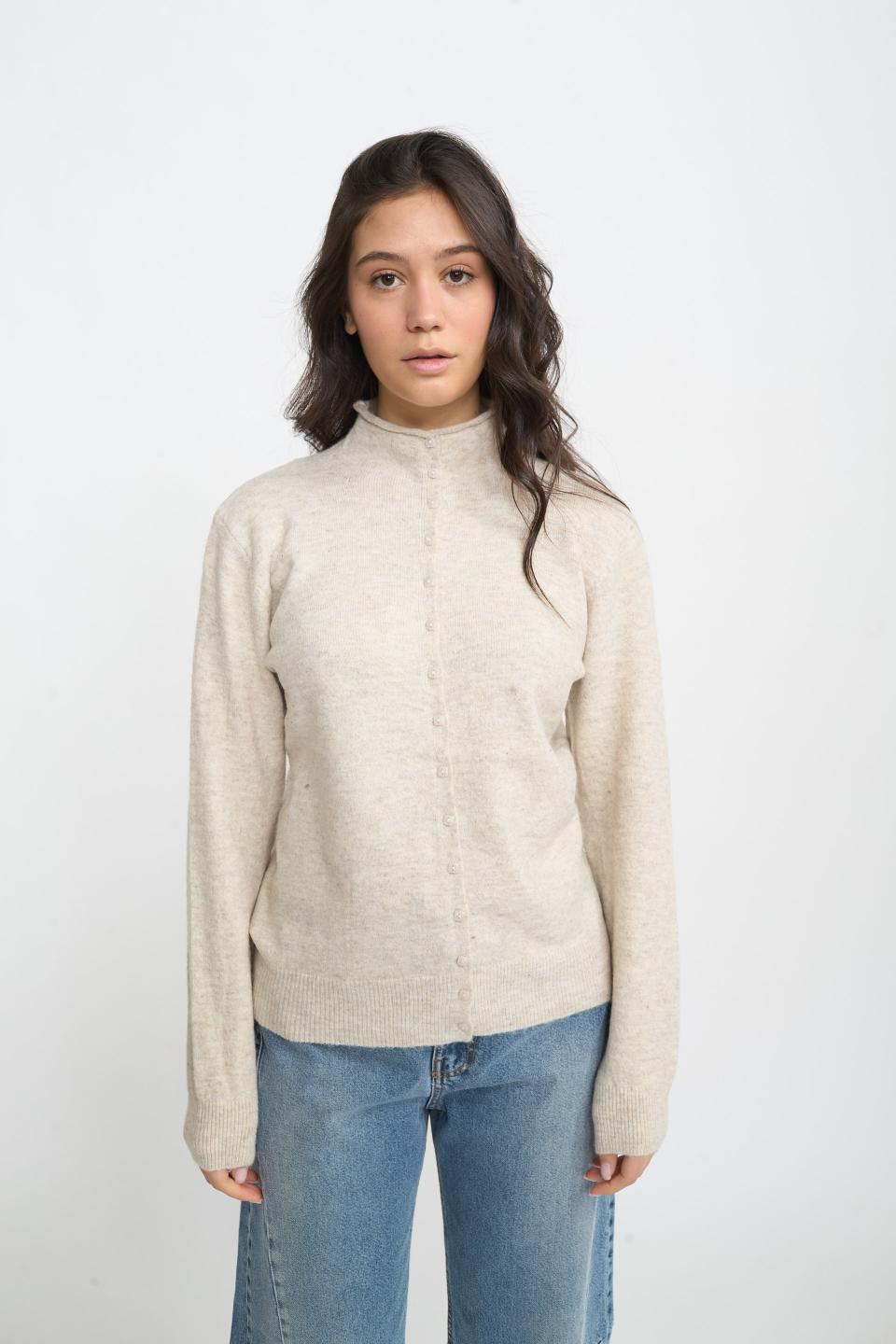 Cardigan collo alto | Brend