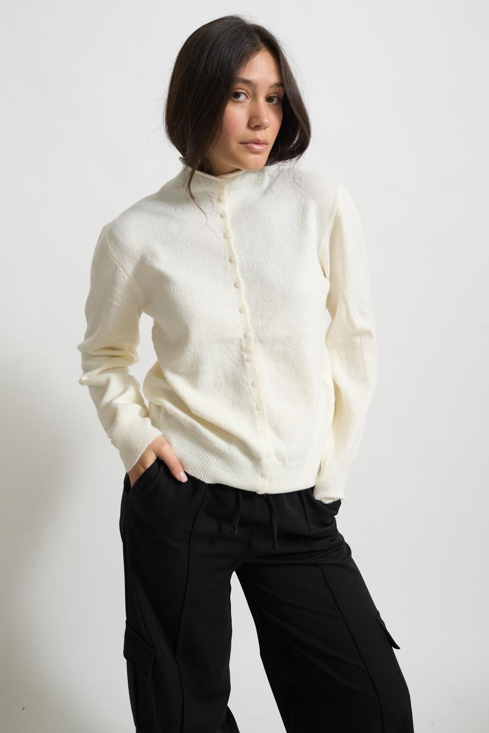 Cardigan collo alto | Brend