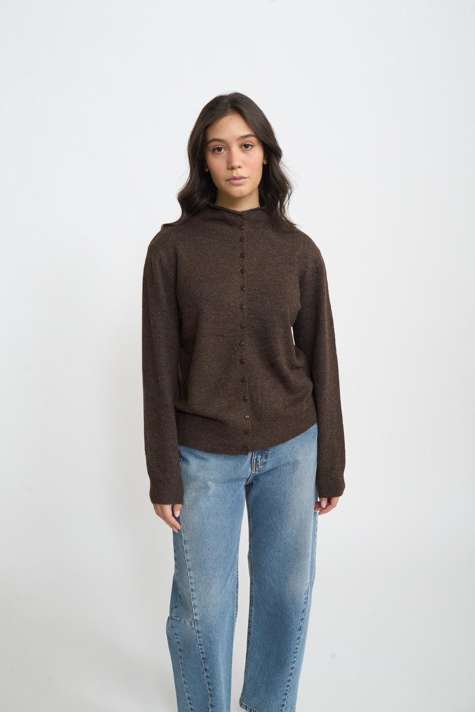 Cardigan collo alto | Brend