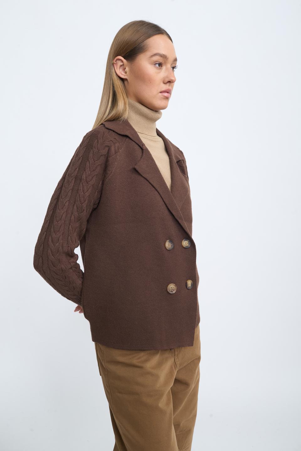 Cardigan manica treccia moro - Autunno - Inverno 2025 | Brend