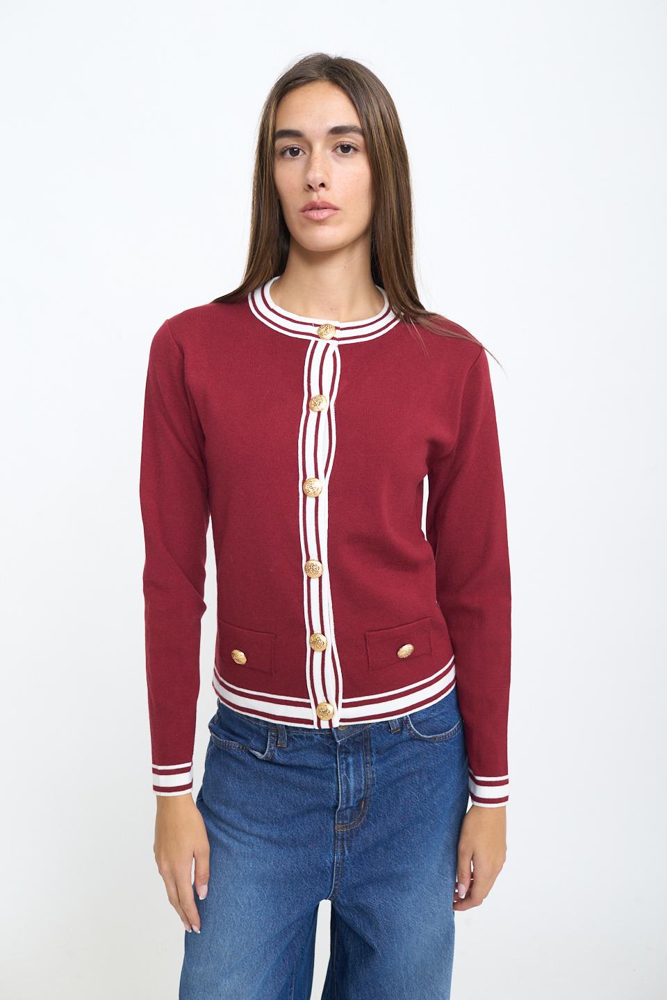 Giacca maglia bottoni rilievo | Brend