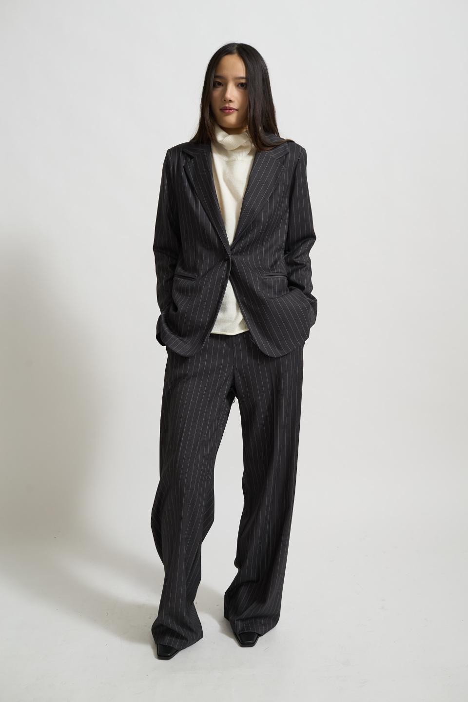 Giacca revers gessata | Brend