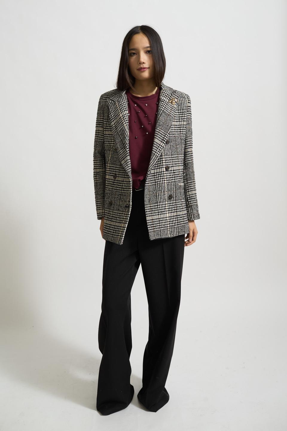 Giacca doppio petto check | Brend