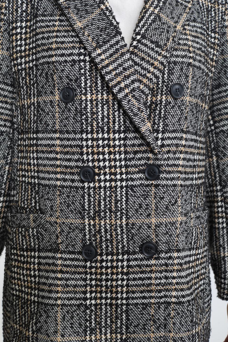 Giacca doppio petto check nero - Autunno - Inverno 2025 | Brend
