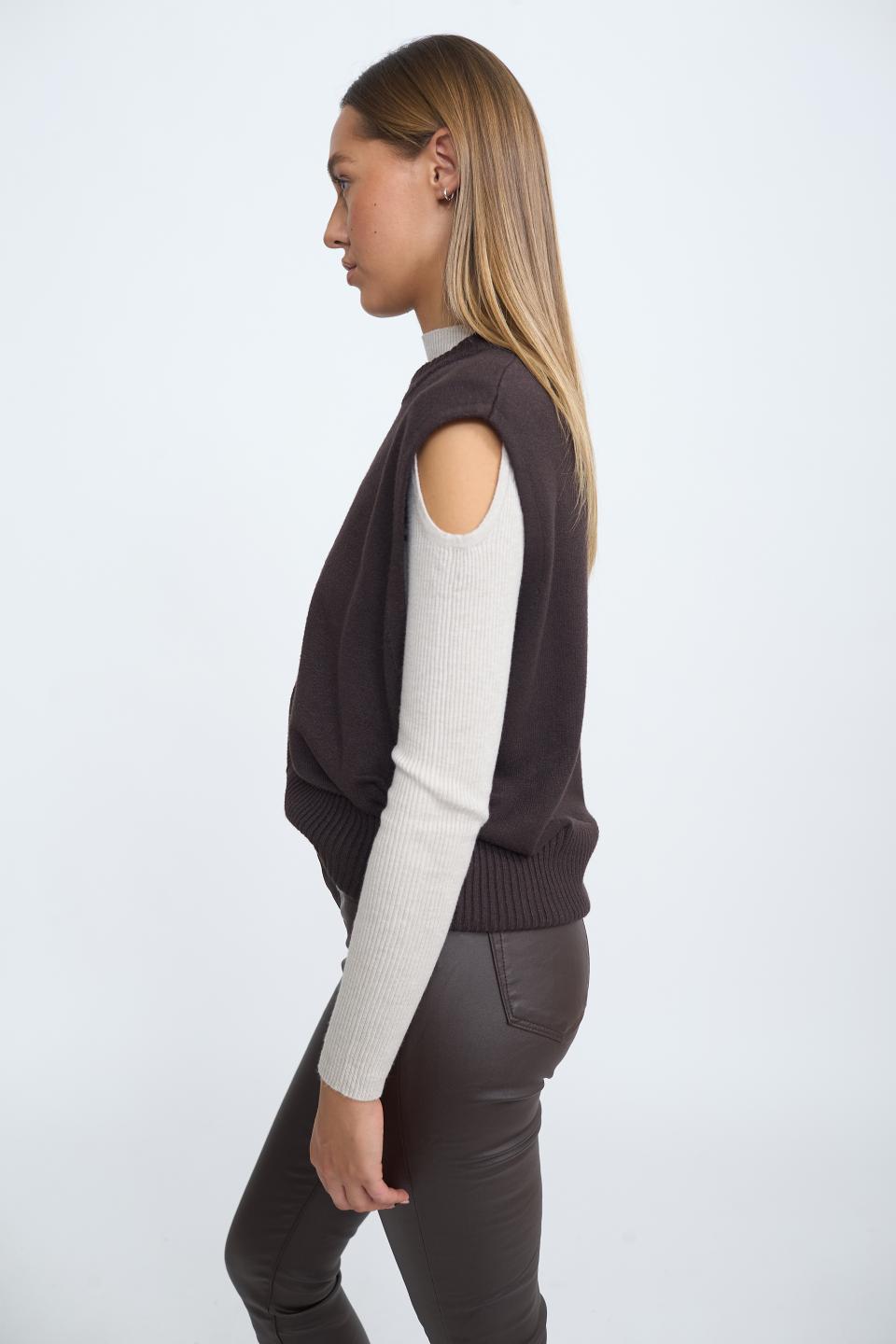 Gilet fascia costine moro - Autunno - Inverno 2025 | Brend