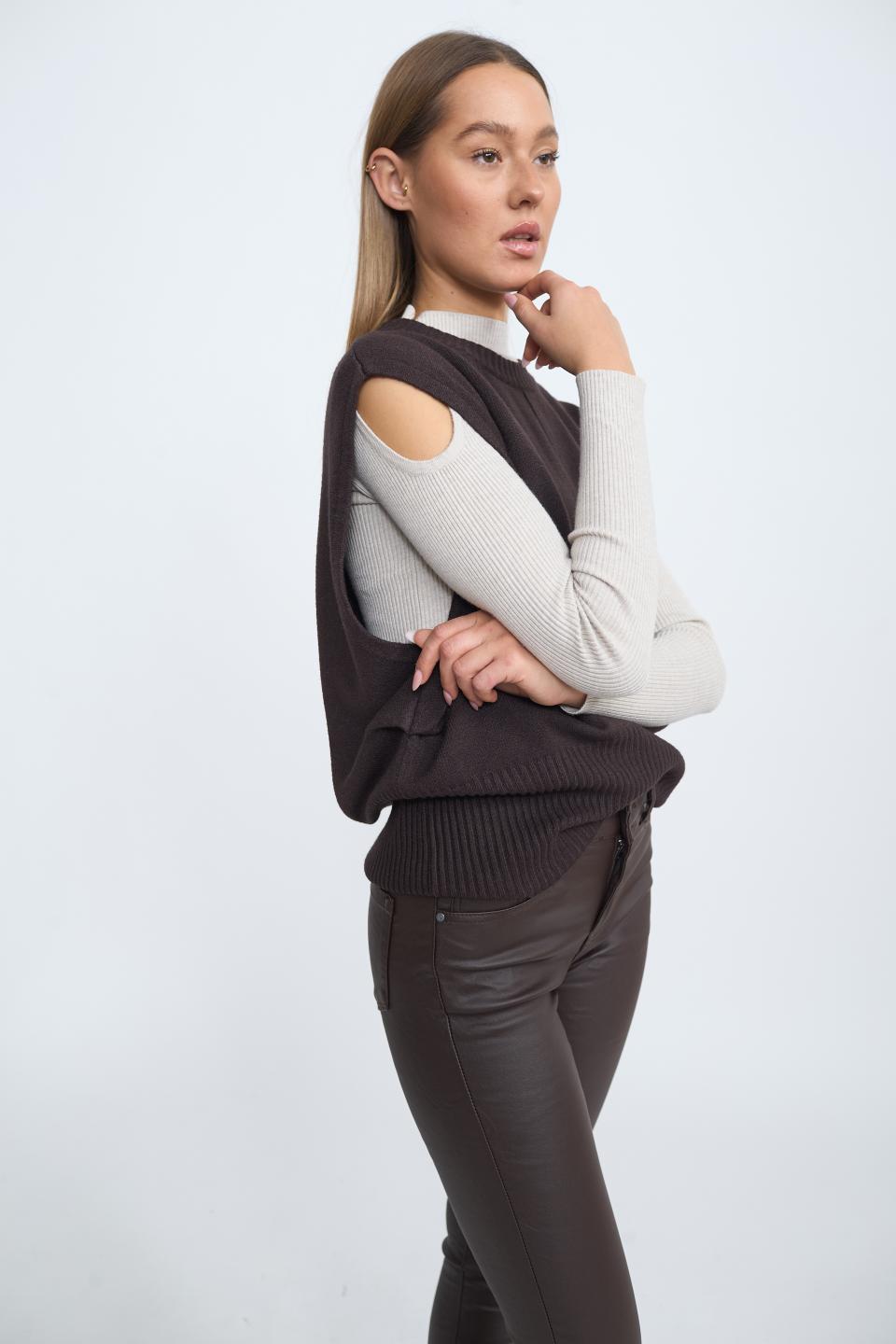 Gilet fascia costine moro - Autunno - Inverno 2025 | Brend