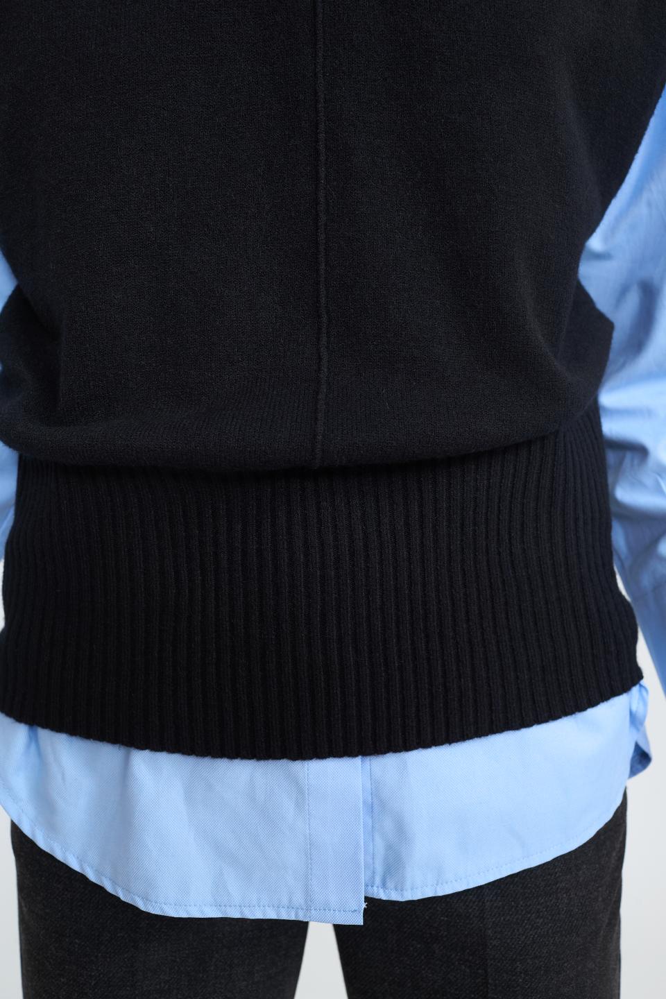 Gilet fascia costine nero - Autunno - Inverno 2025 | Brend