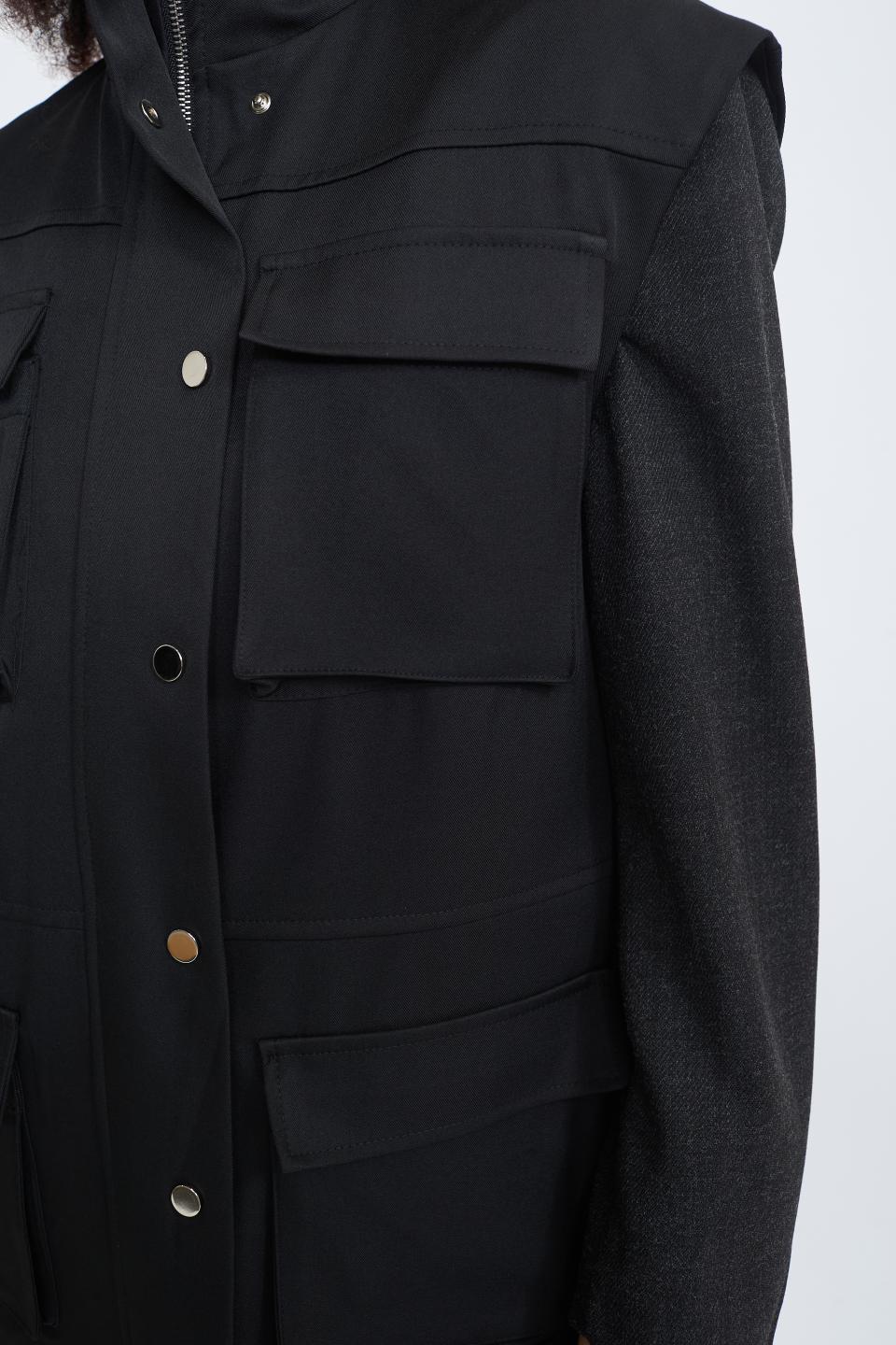 Gilet doppi tasconi nero - Autunno - Inverno 2025 | Brend