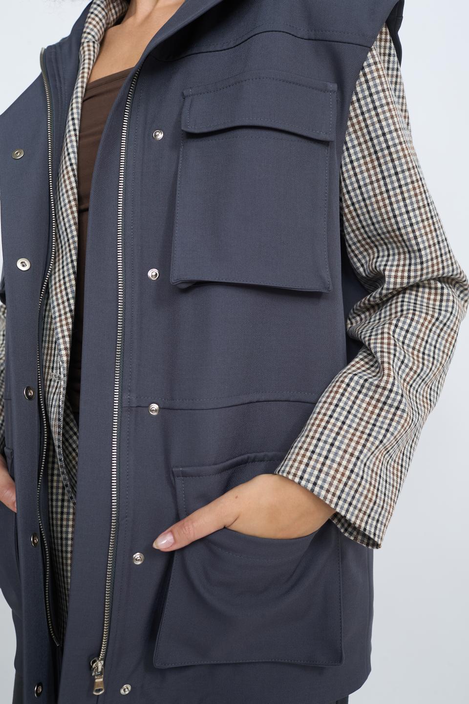 Gilet doppi tasconi piombo - Autunno - Inverno 2025 | Brend