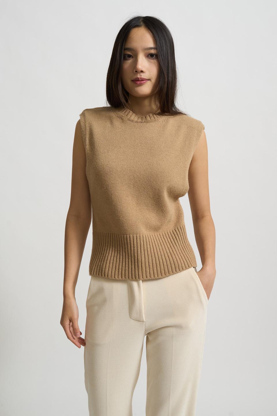 Gilet girocollo spalline | Brend