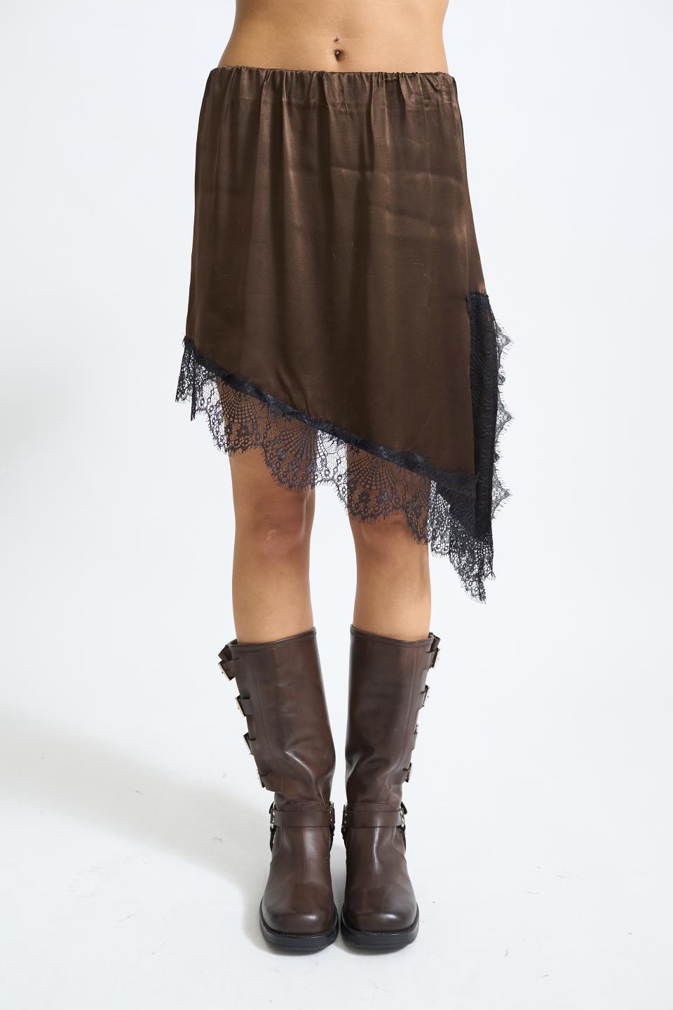 Gonna asimmetrica pizzo moro - Autunno - Inverno 2025 | Brend