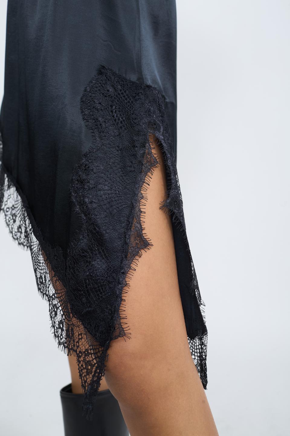 Gonna asimmetrica pizzo nero - Autunno - Inverno 2025 | Brend