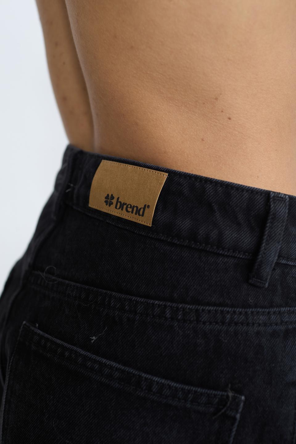 Jeans barrel cuciture nero - Autunno - Inverno 2025 | Brend