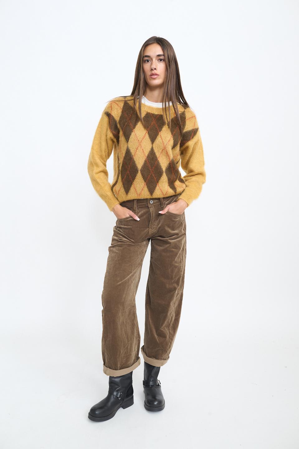 Pantalone barrel velluto | Brend