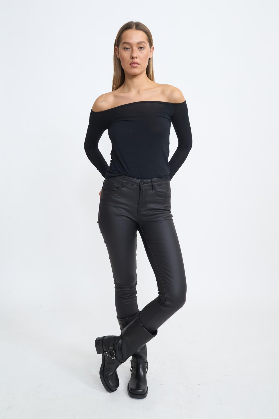 Leggins 5 tasche effetto pelle | Brend