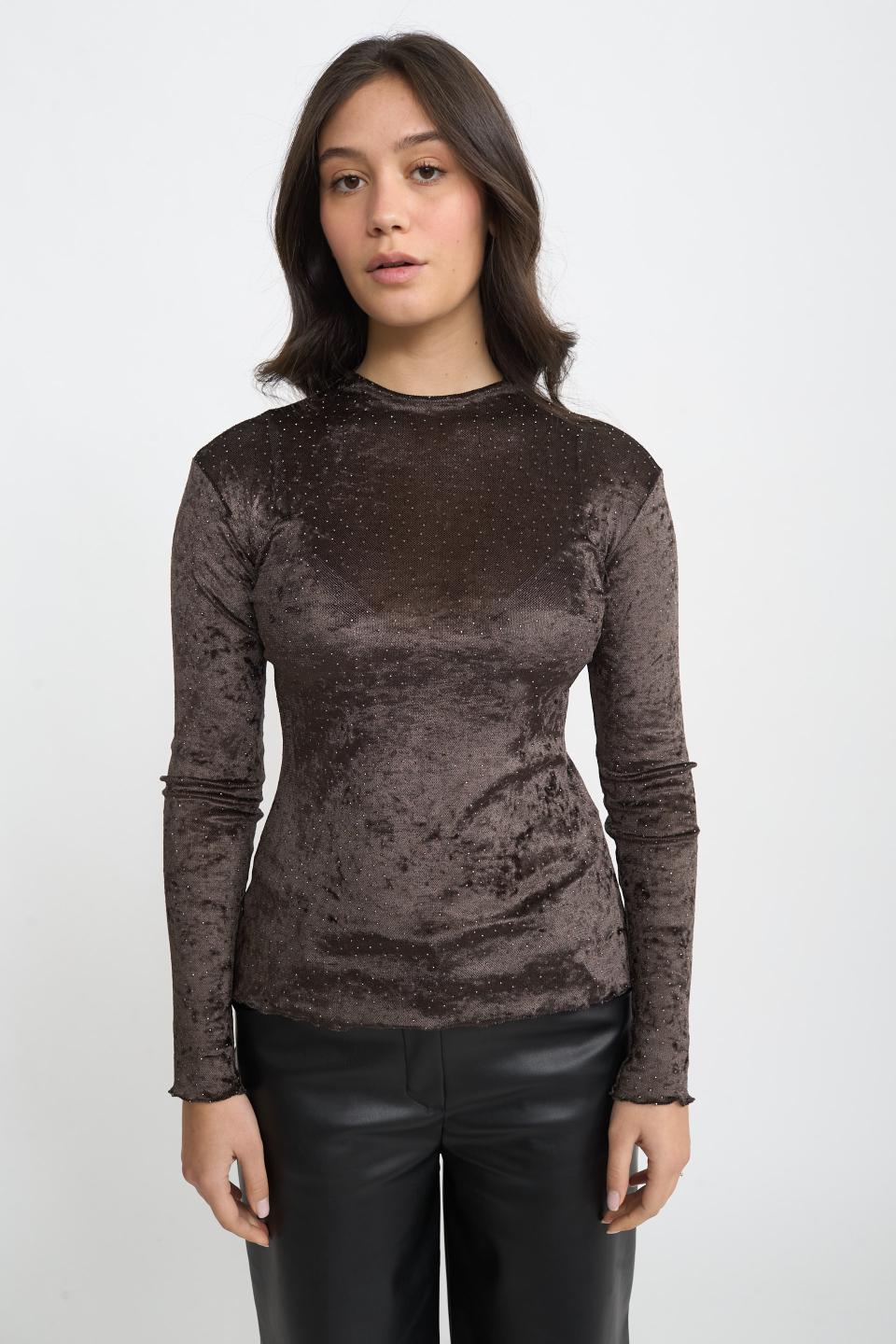 Maglia vulcano strass | Brend