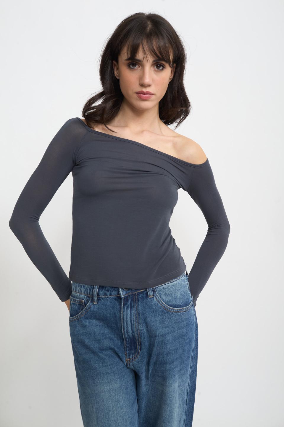 Maglia scollo barca modal | Brend