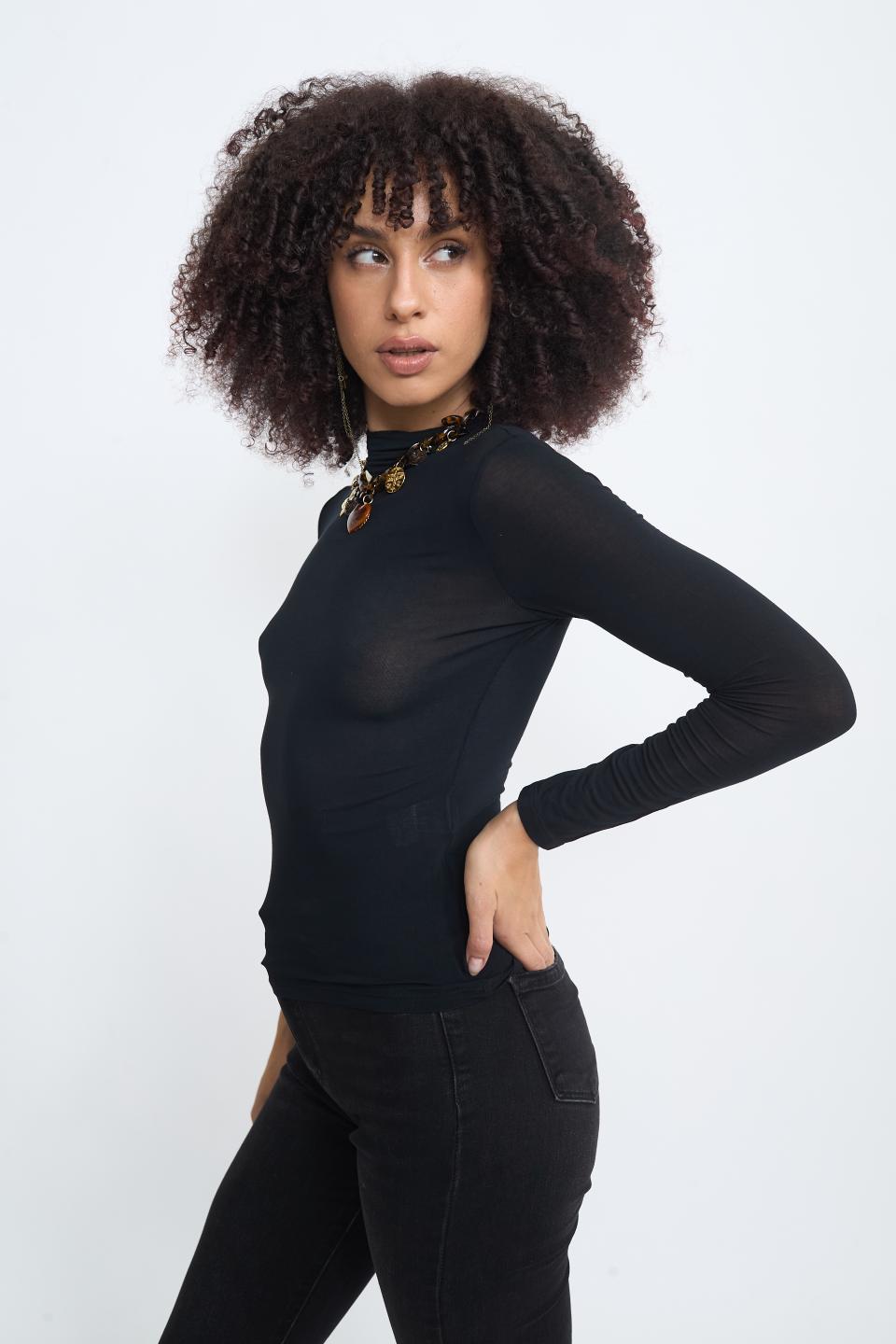Maglia vulcano modal nero - Autunno - Inverno 2025 | Brend