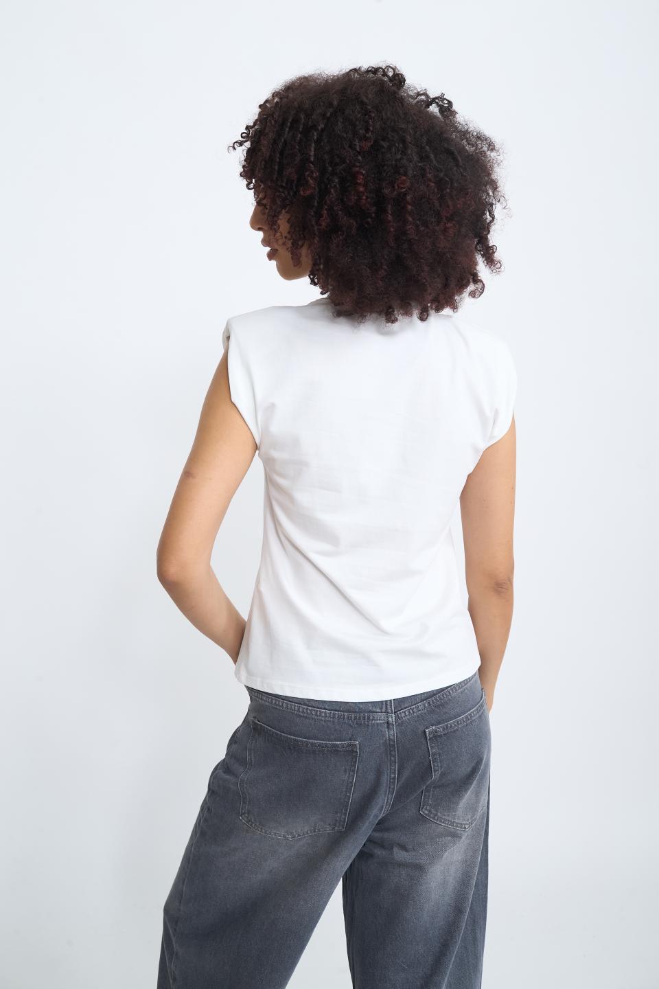 Maglia america spalline panna - Autunno - Inverno 2025 | Brend
