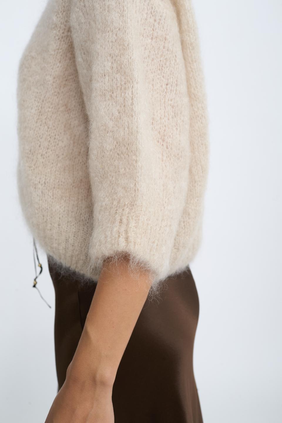Maglia uovo mohair beige - Autunno - Inverno 2025 | Brend