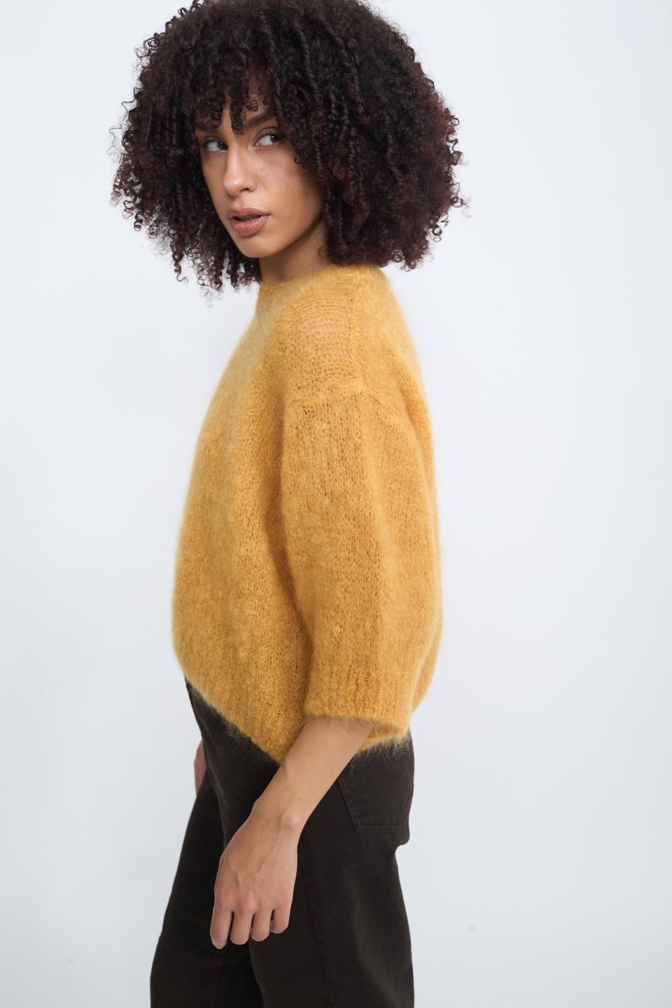 Maglia uovo mohair mostarda - Autunno - Inverno 2025 | Brend