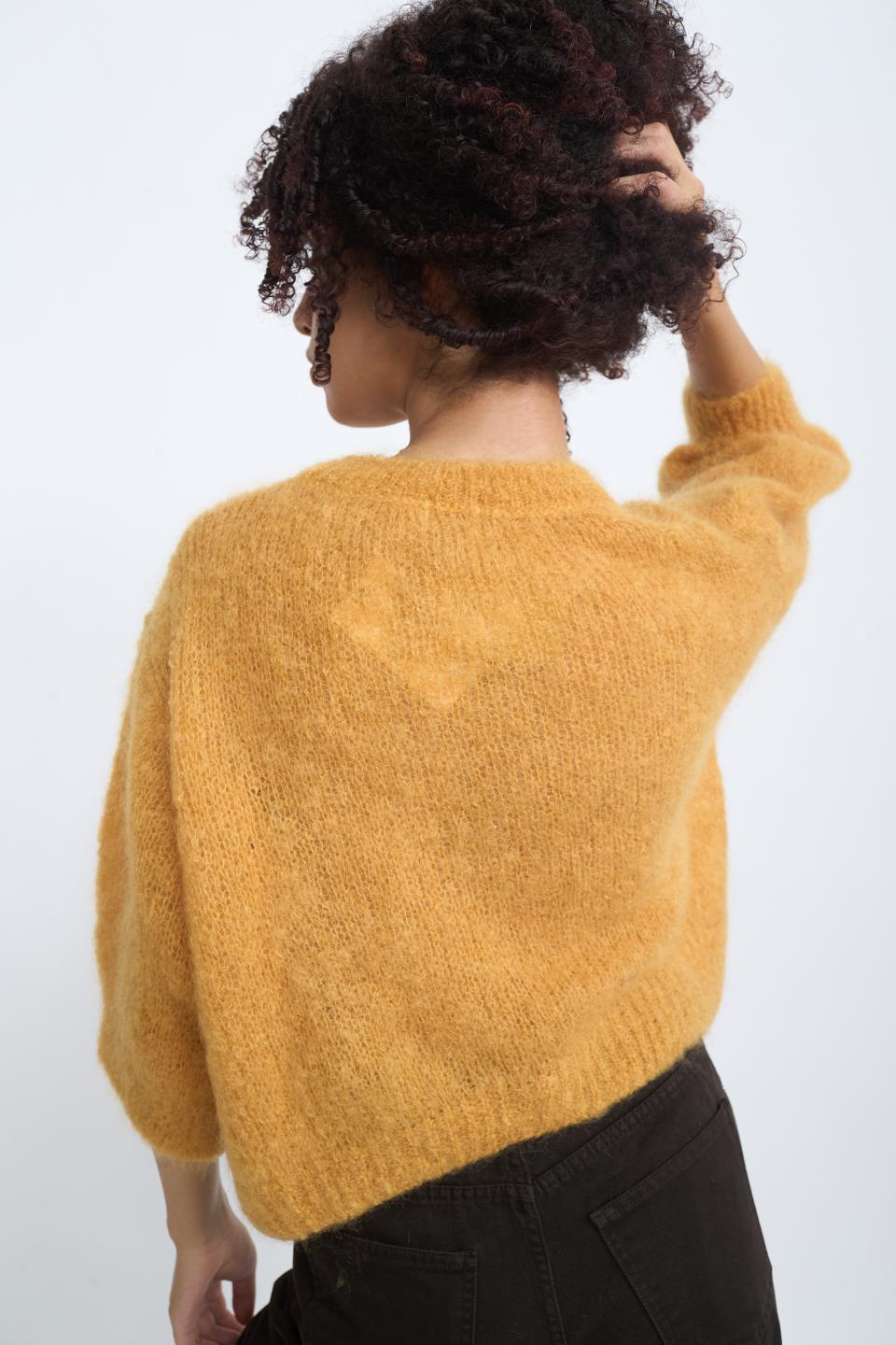 Maglia uovo mohair mostarda - Autunno - Inverno 2025 | Brend