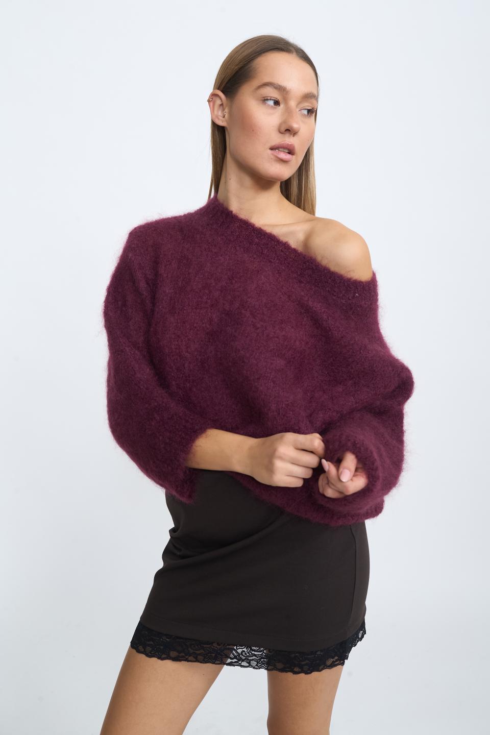 Maglia manica lunga mohair | Brend