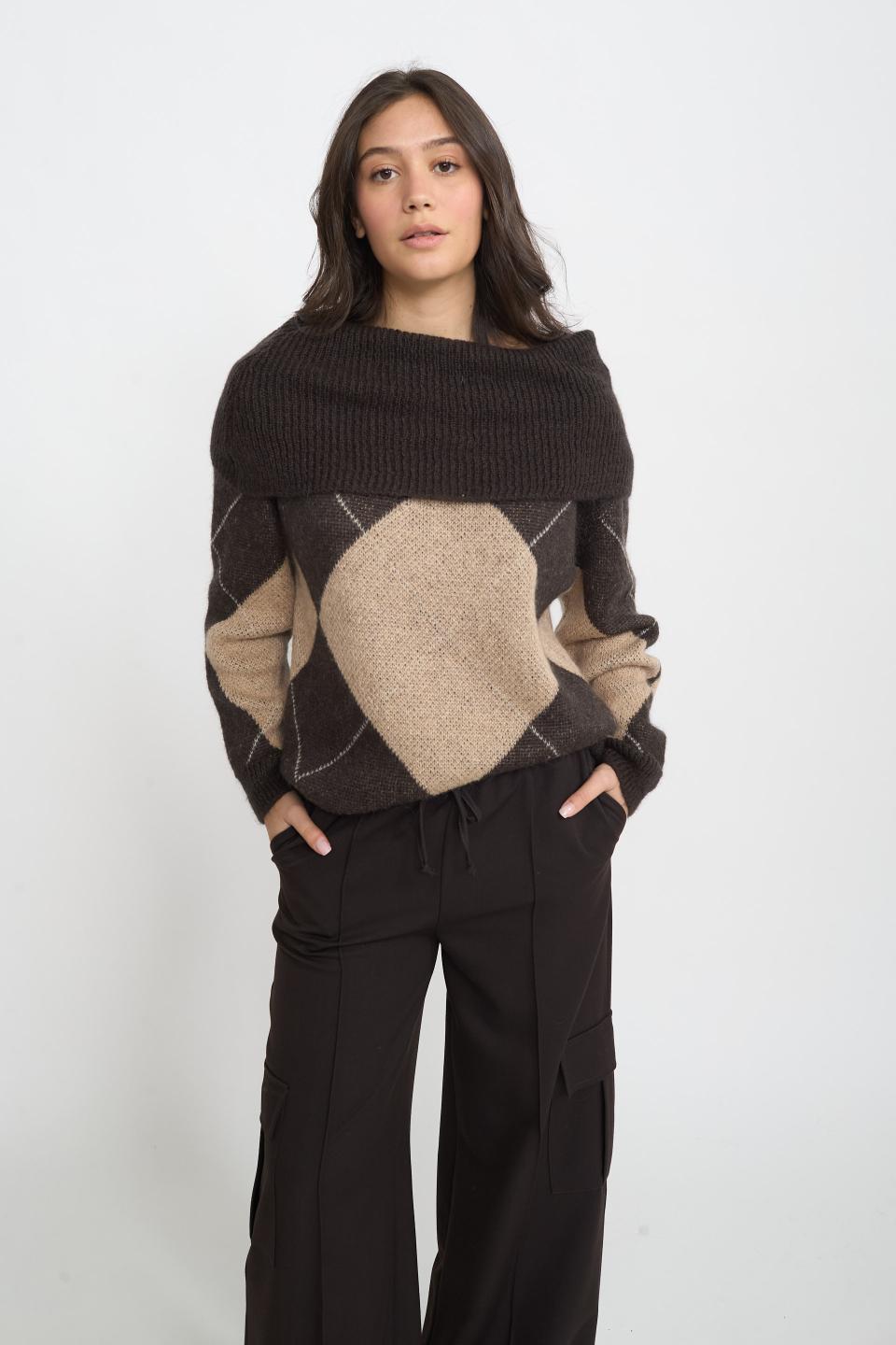 Maglia scollo shiffer rombi | Brend