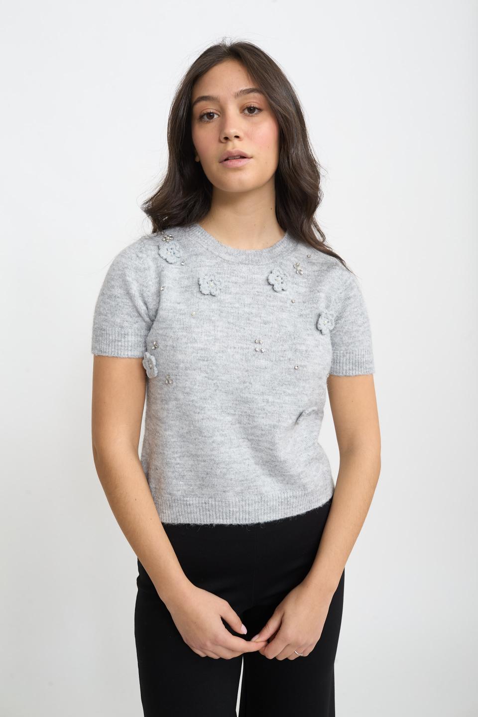 Maglia mezza manica fiori | Brend