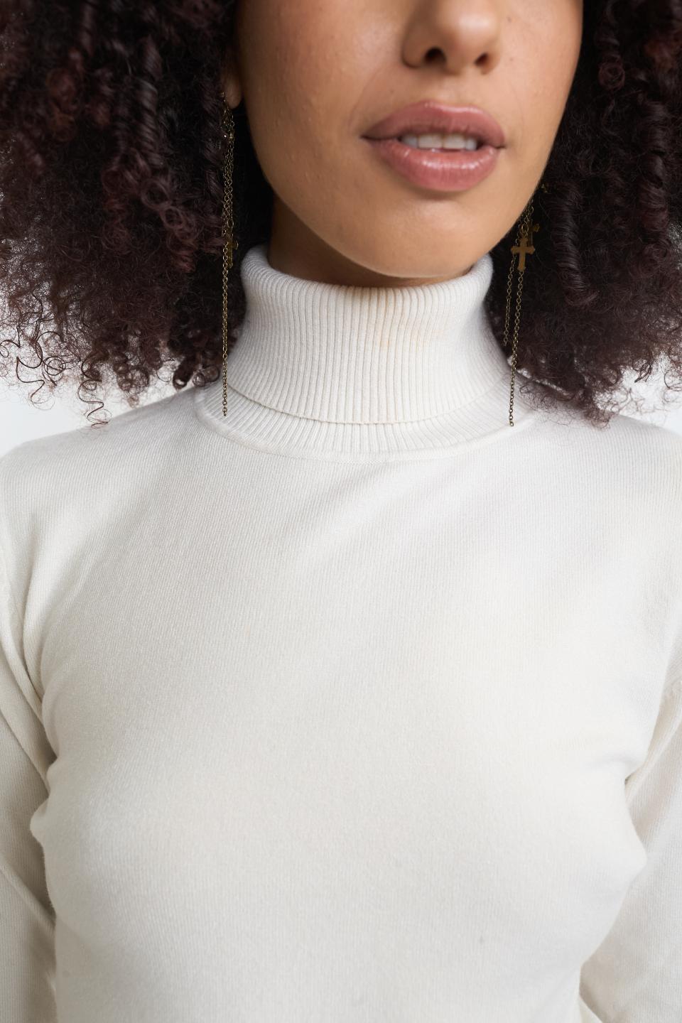 Maglia collo alto latte - Autunno - Inverno 2025 | Brend