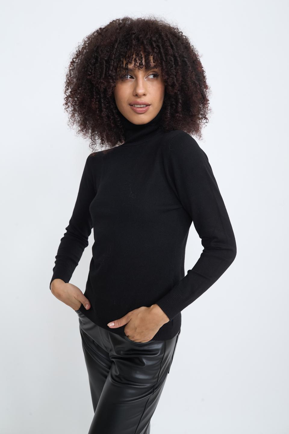 Maglia collo alto nero - Autunno - Inverno 2025 | Brend